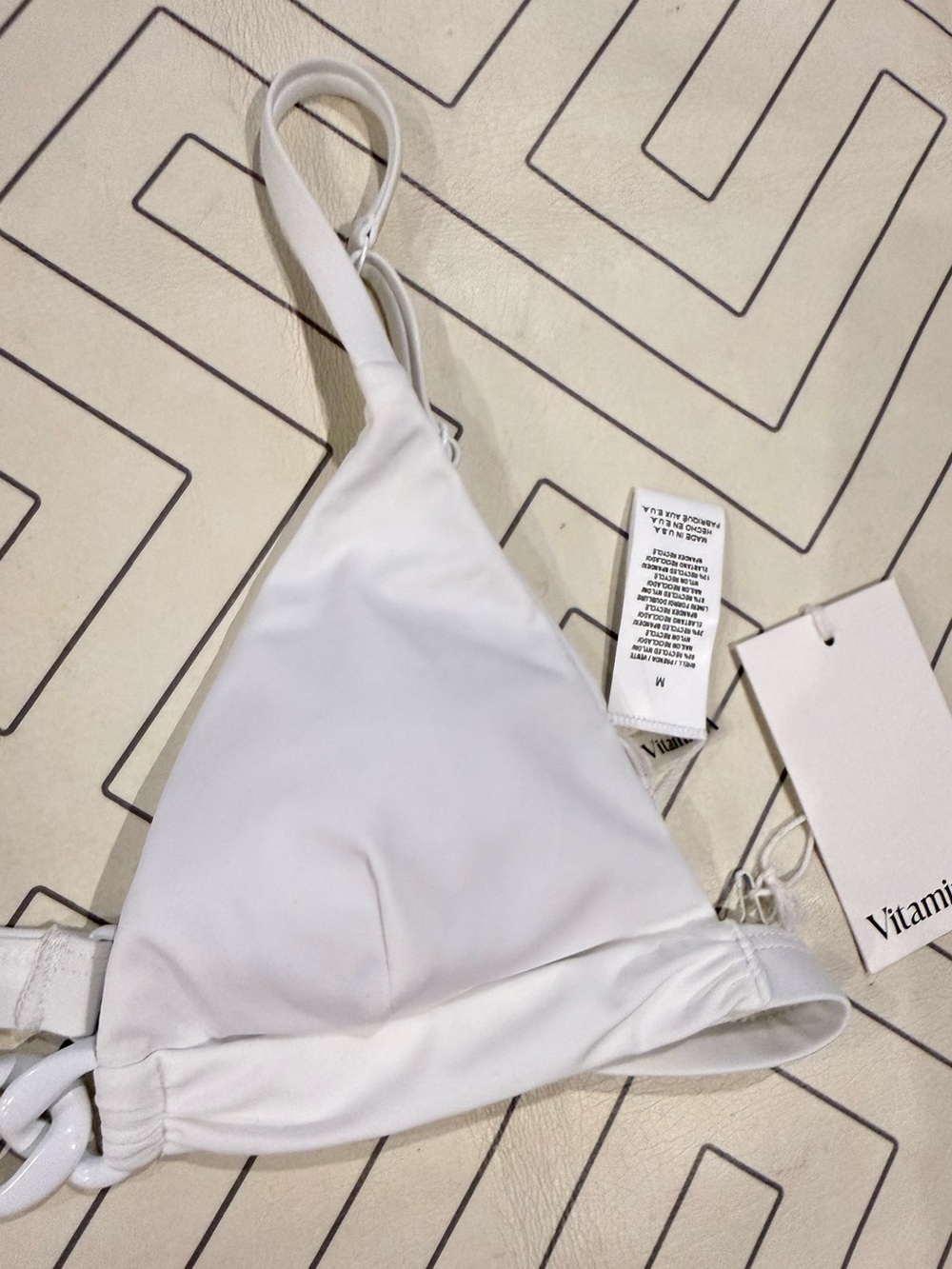 NWT Vitamin A White Swim Top - Picture 4 of 13